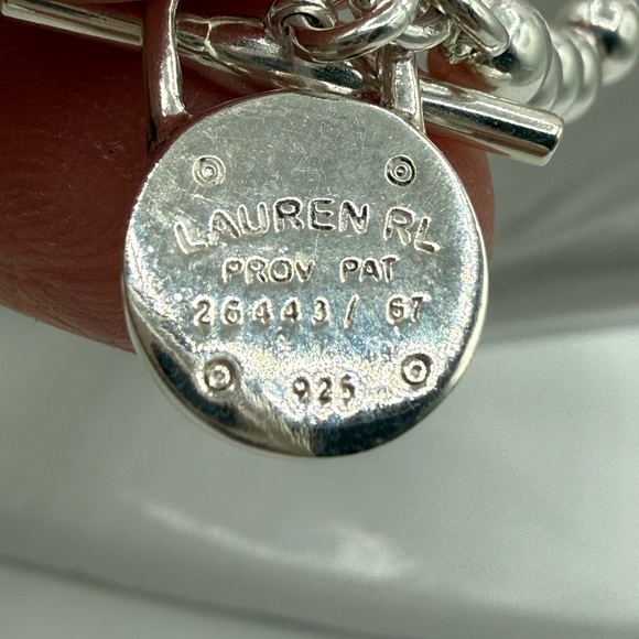 Lauren Ralph Lauren Sterling Silver Logo Bracelet Sterling Silver 925 - Picture 12 of 13
